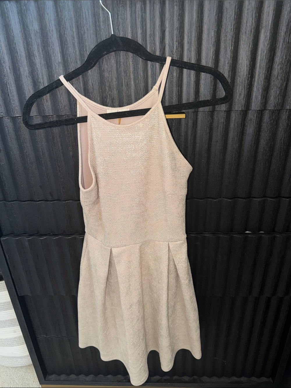 Nordstrom Light Pink Sleeveless Fit-and-Flare Mini Dress